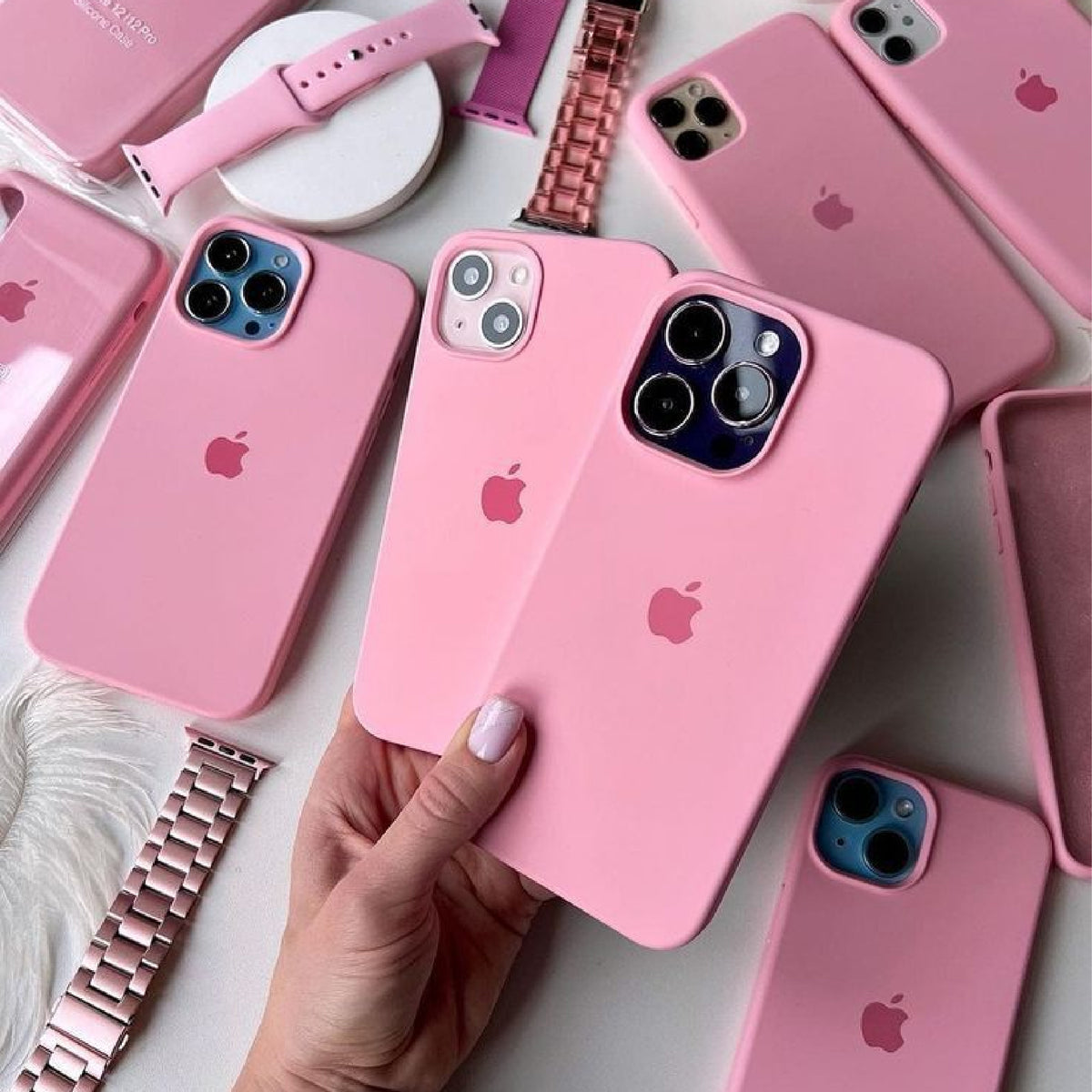 iPhone Silicone Case – Baby Pink