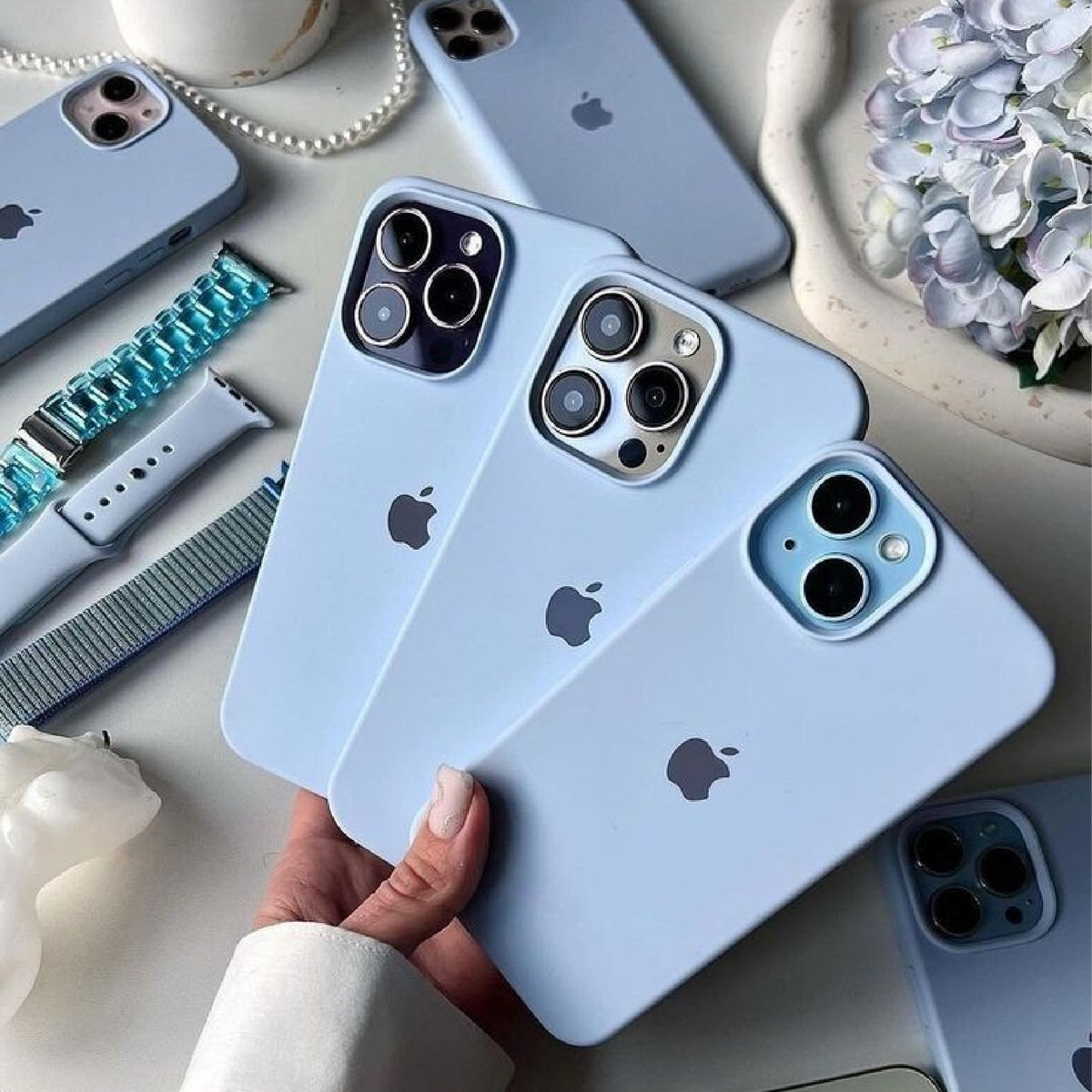 iPhone Silicone Case – Light Blue