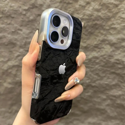Luxe Velvet Texture Case — iPhone 11–17 Pro Max