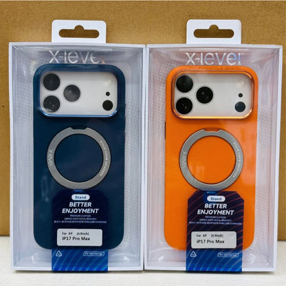 X-Level Better Enjoyment Leather MagSafe Case with Stand For iPhone 17 Pro & iPhone 17 Pro Max