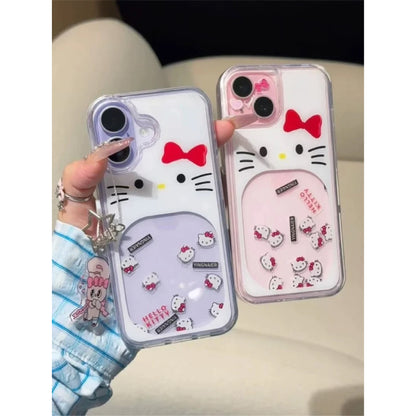 Hello Kitty Glitter Flow Case — iPhone 11–17 Pro Max