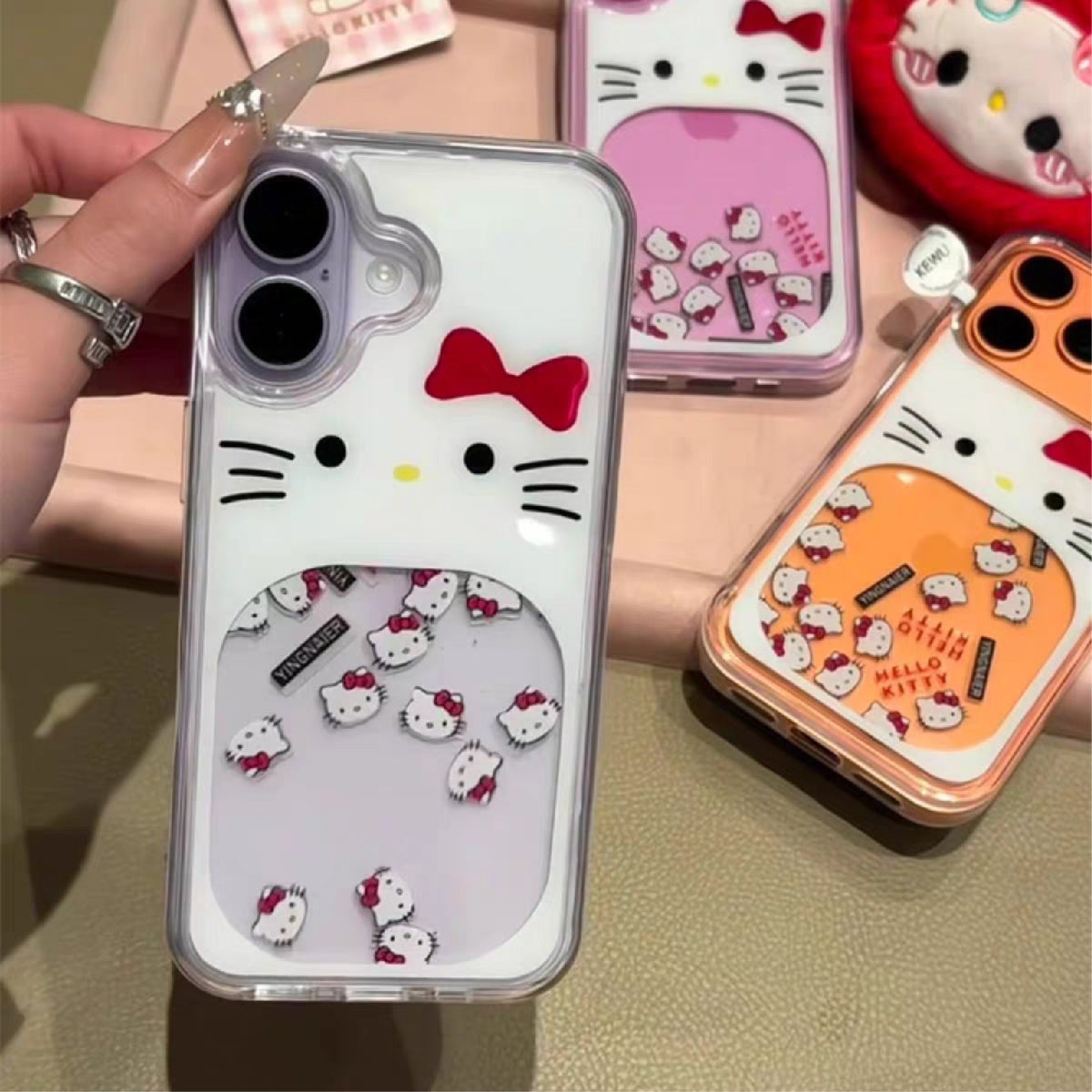 Hello Kitty Glitter Flow Case — iPhone 11–17 Pro Max