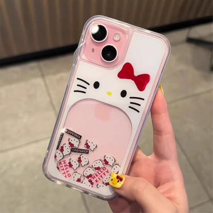 Hello Kitty Glitter Flow Case — iPhone 11–17 Pro Max