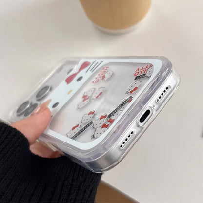 Hello Kitty Glitter Flow Case — iPhone 11–17 Pro Max