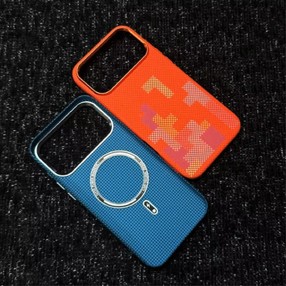 Luxo Block Carbon MagSafe Case For iPhone 17 Pro Max — Orange